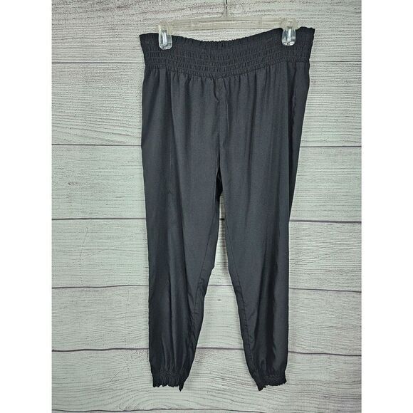 Aerie Flowy Elastic Waistband Jogger Pants Black Size Small - Picture 1 of 5